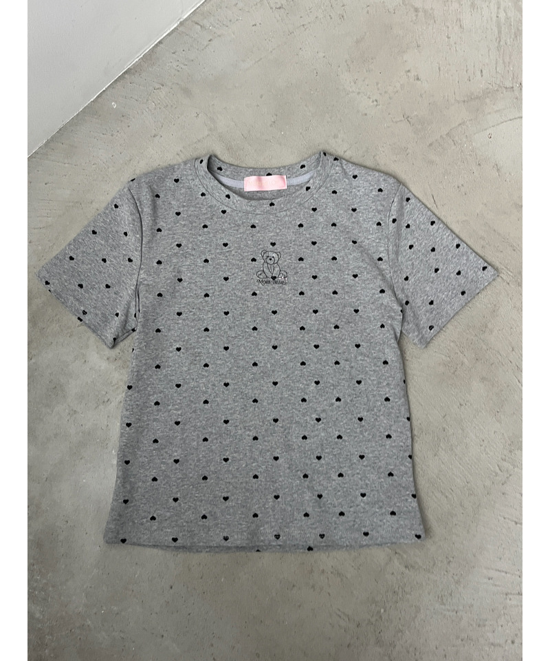 【MORE BEAR】シュシュSETハートTEE 詳細画像 グレー 4