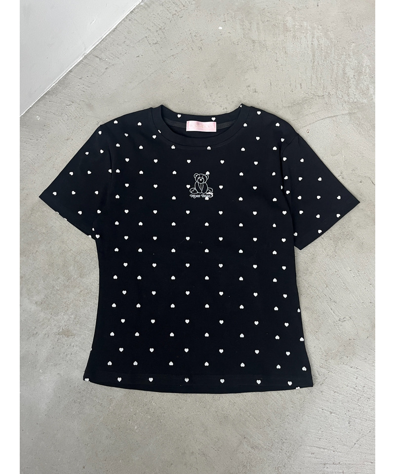 【MORE BEAR】シュシュSETハートTEE 詳細画像 ブラック 3