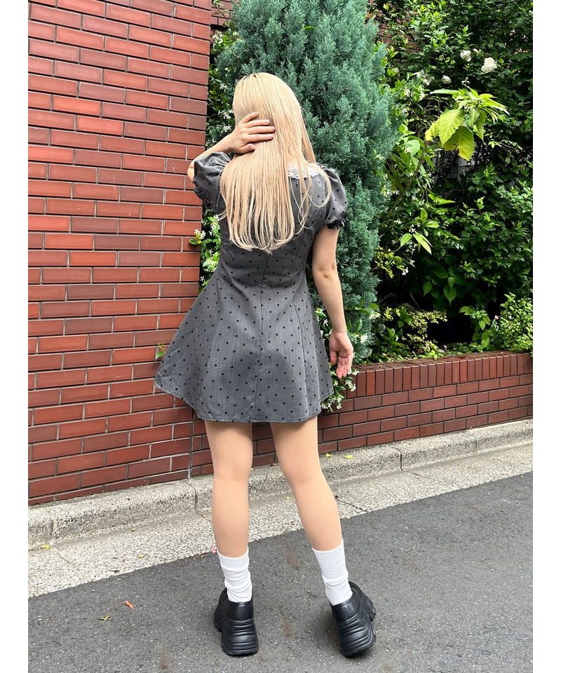ドットフレンチワンピース 詳細画像 ブラック 6