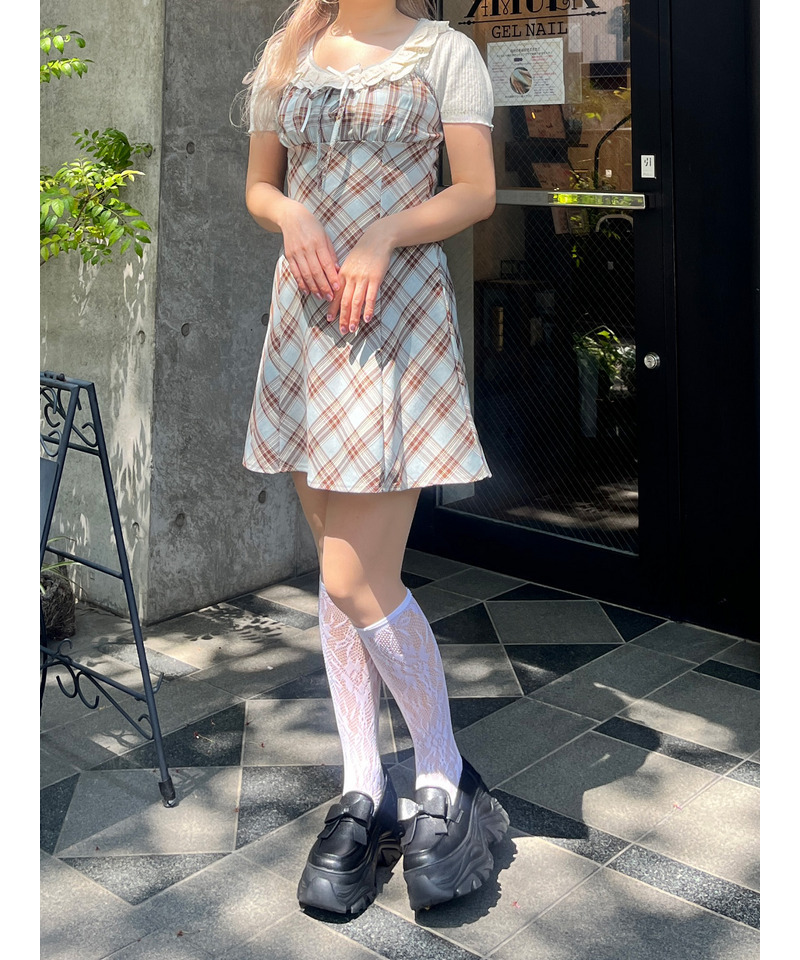 チェックキャミワンピース 詳細画像 ブルー 6