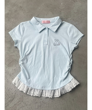 【MORE BEAR】レースポロトップス
