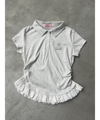 【MORE BEAR】レースポロトップス