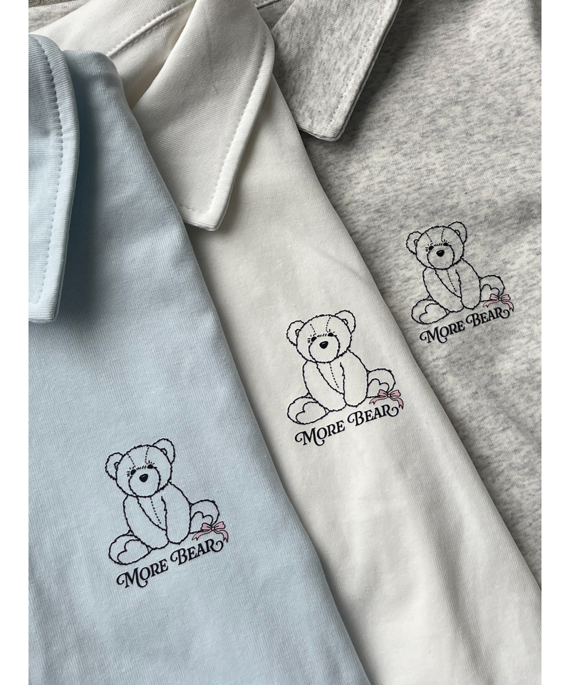 【MORE BEAR】レースポロトップス 詳細画像 ブルー 2