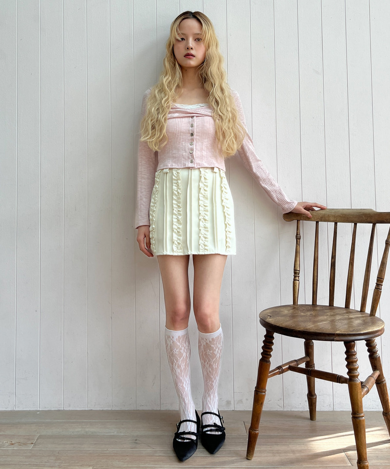 フリル台形スカート 詳細画像 ベージュ 16