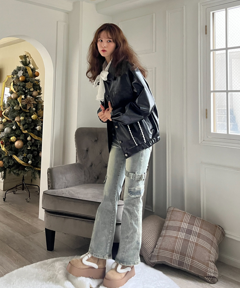 ハートルーズフェイクレザージャケット 詳細画像 ブラック 20