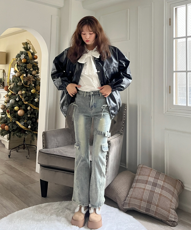 ハートルーズフェイクレザージャケット 詳細画像 ブラック 21