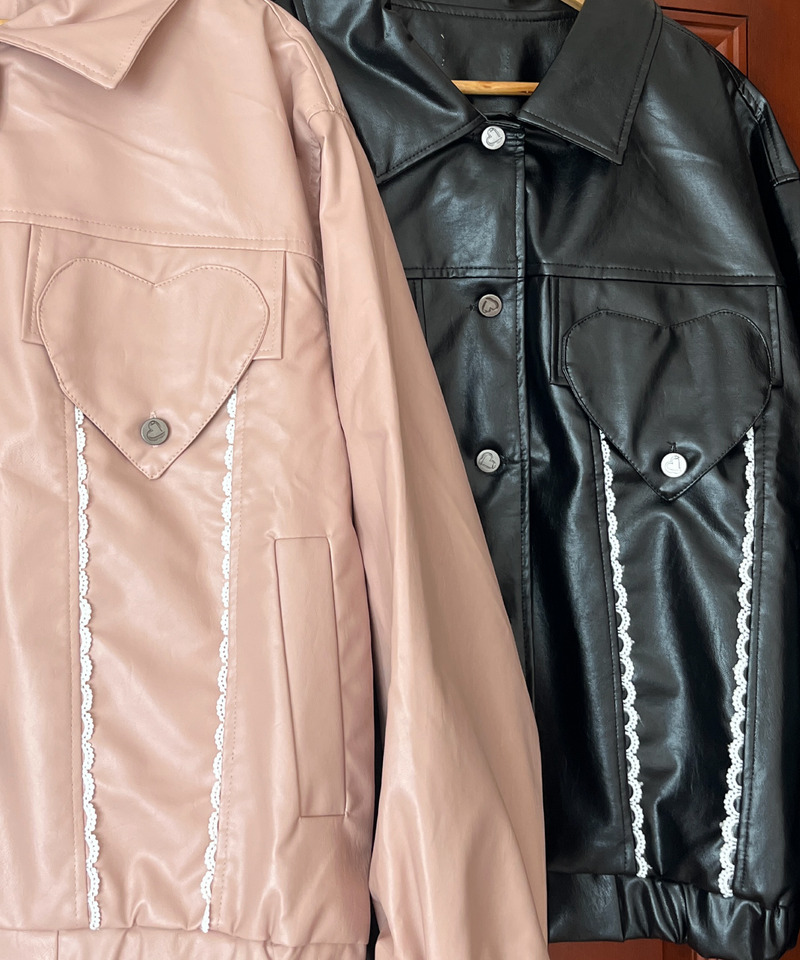ハートルーズフェイクレザージャケット 詳細画像 ブラック 26