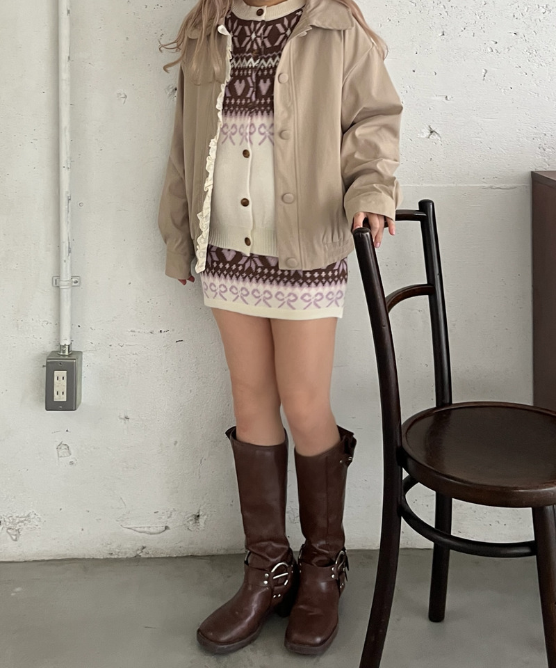 ガーリーノルディックニットSETUP 詳細画像 オフホワイト 10