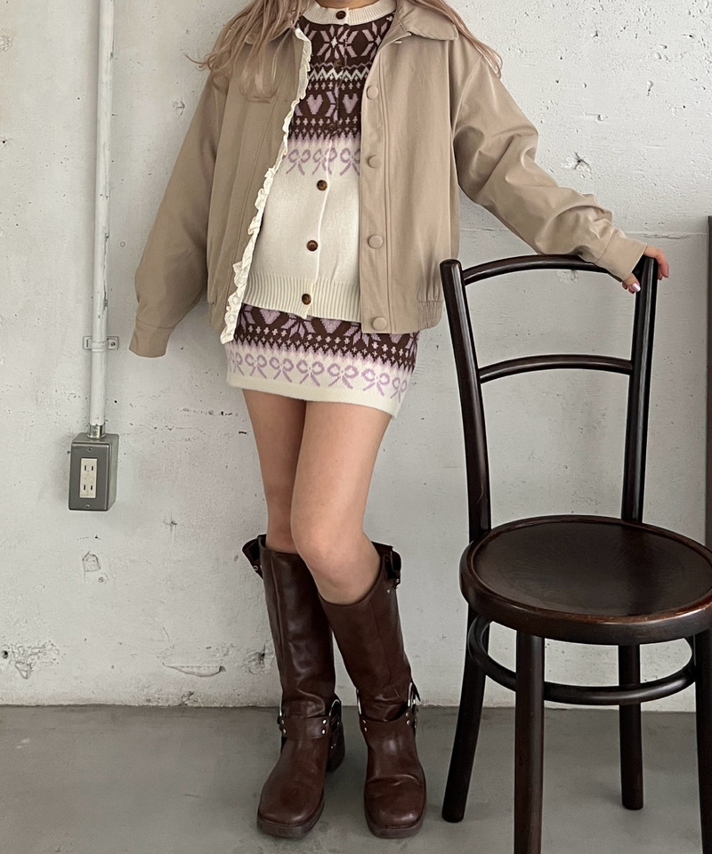 ガーリーノルディックニットSETUP 詳細画像 オフホワイト 22