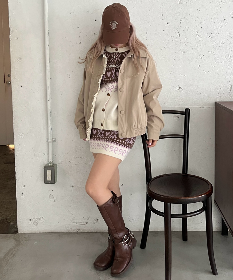 ガーリーノルディックニットSETUP 詳細画像 オフホワイト 23