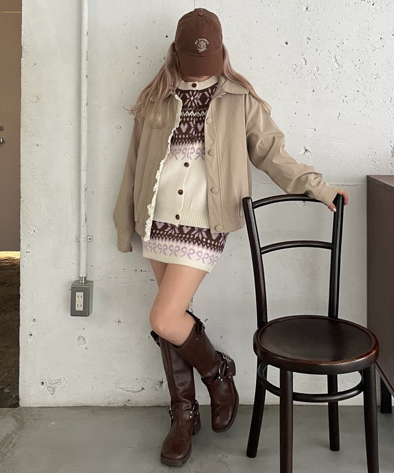 ガーリーノルディックニットSETUP 詳細画像 オフホワイト 25