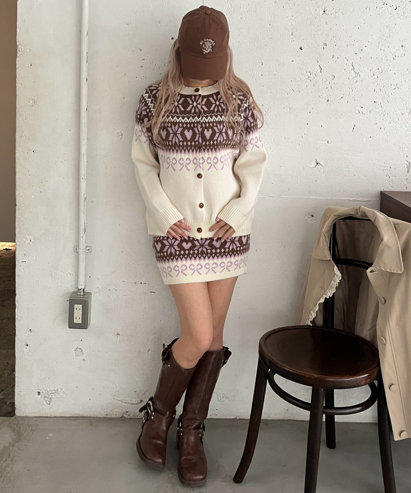 ガーリーノルディックニットSETUP 詳細画像 オフホワイト 9
