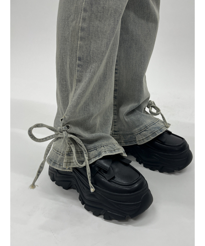 裾レースアップデニム 詳細画像 ブルー 16