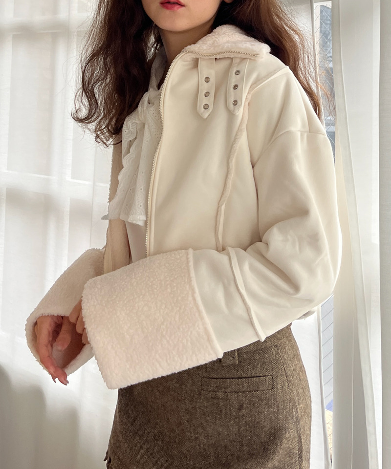 スエード フェイクムートンジャケット 詳細画像 OW 1