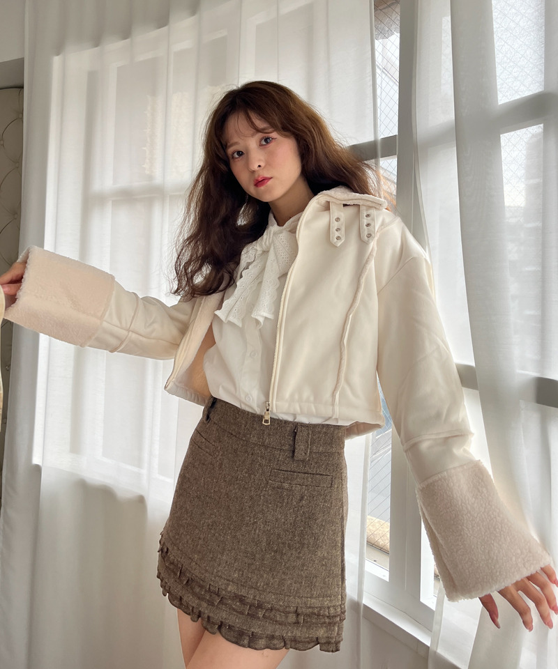 スエード フェイクムートンジャケット 詳細画像 OW 16