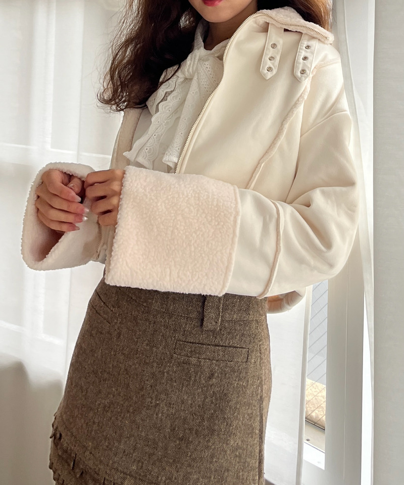 スエード フェイクムートンジャケット 詳細画像 OW 2