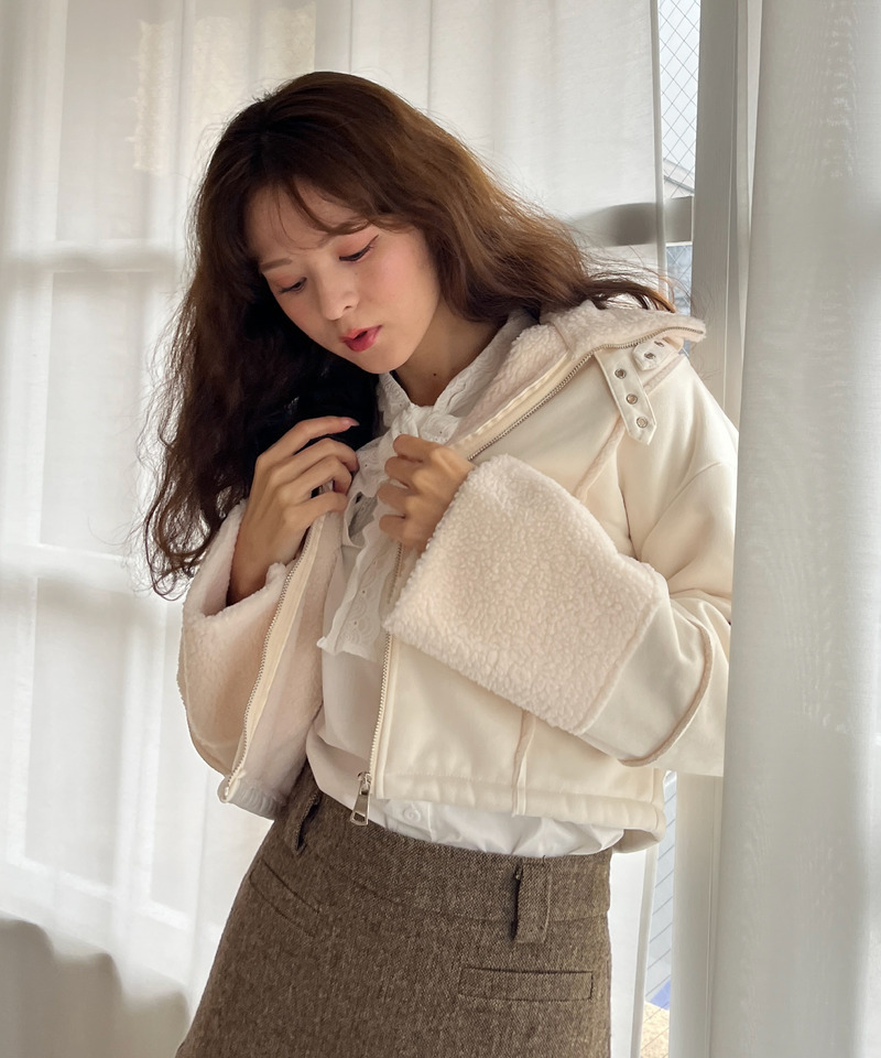 スエード フェイクムートンジャケット 詳細画像 OW 5