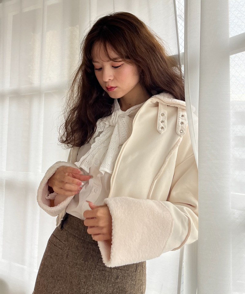 スエード フェイクムートンジャケット 詳細画像 OW 7