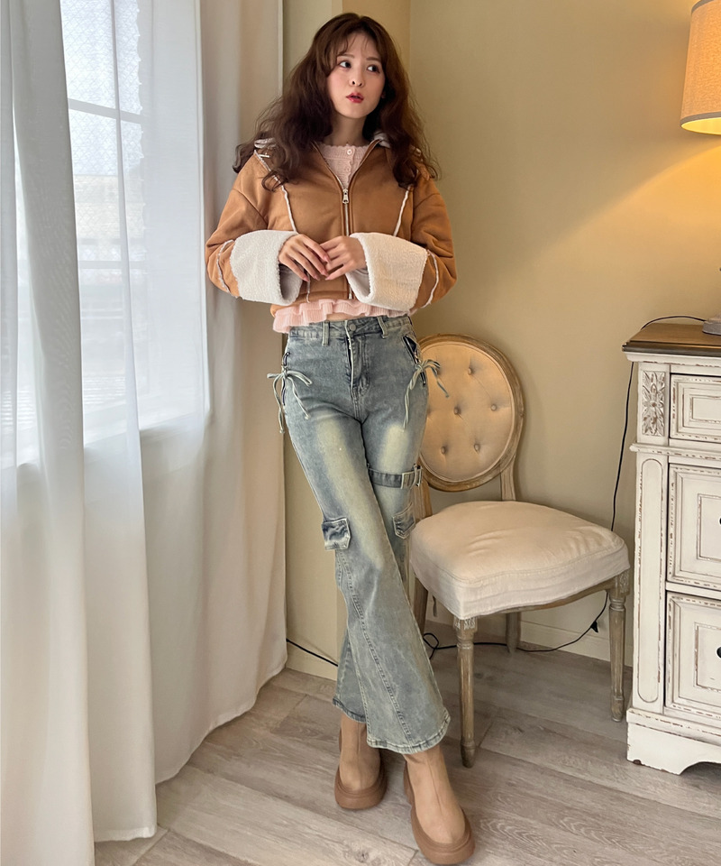 スエード フェイクムートンジャケット 詳細画像 BR 20