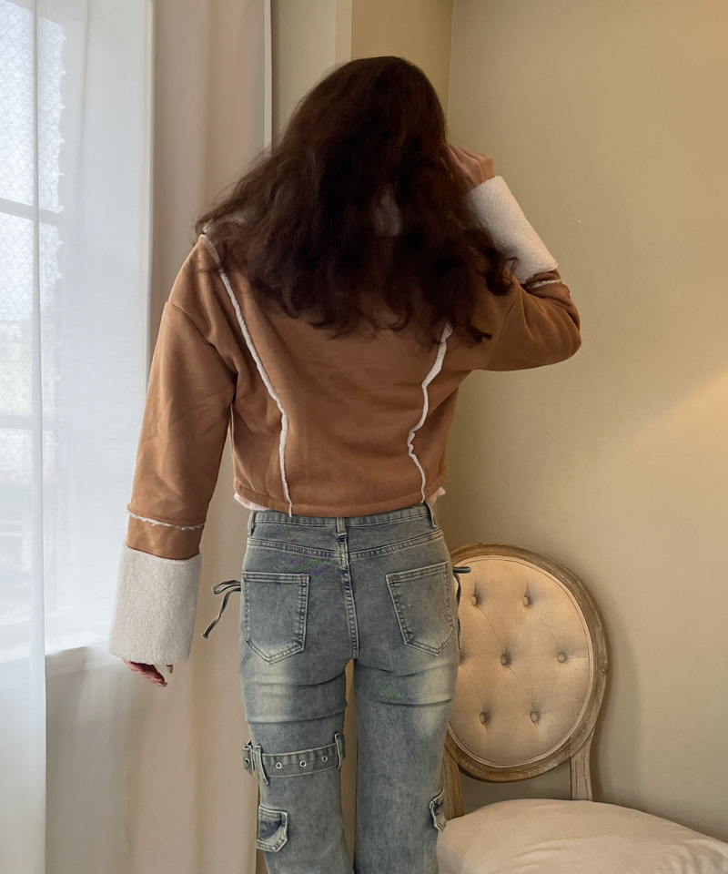 スエード フェイクムートンジャケット 詳細画像 BR 29