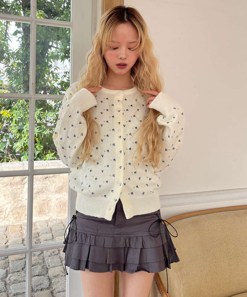 サイドレースアップティアードスカート 詳細画像 グレー 11