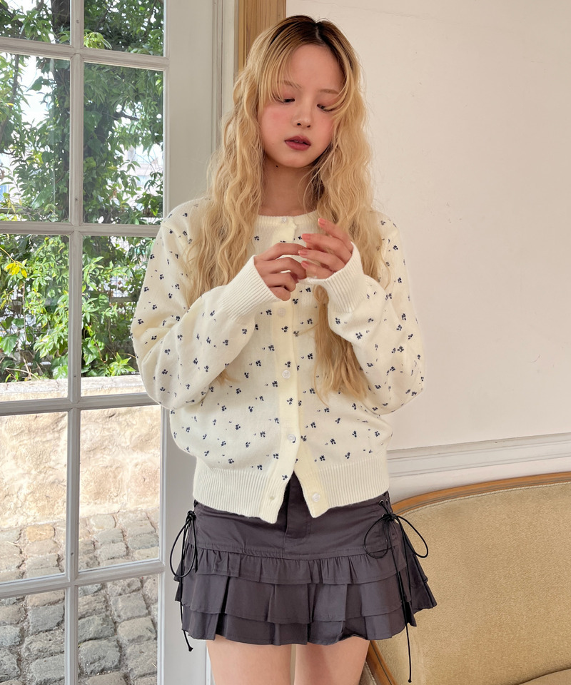 サイドレースアップティアードスカート 詳細画像 グレー 12