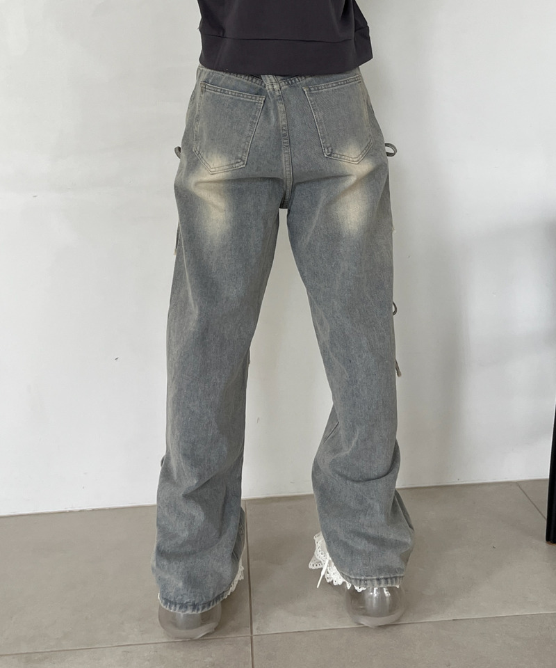 リボンデザインデニム 詳細画像 ブルー 11