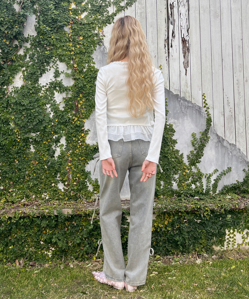 リボンデザインデニム 詳細画像 ブルー 20