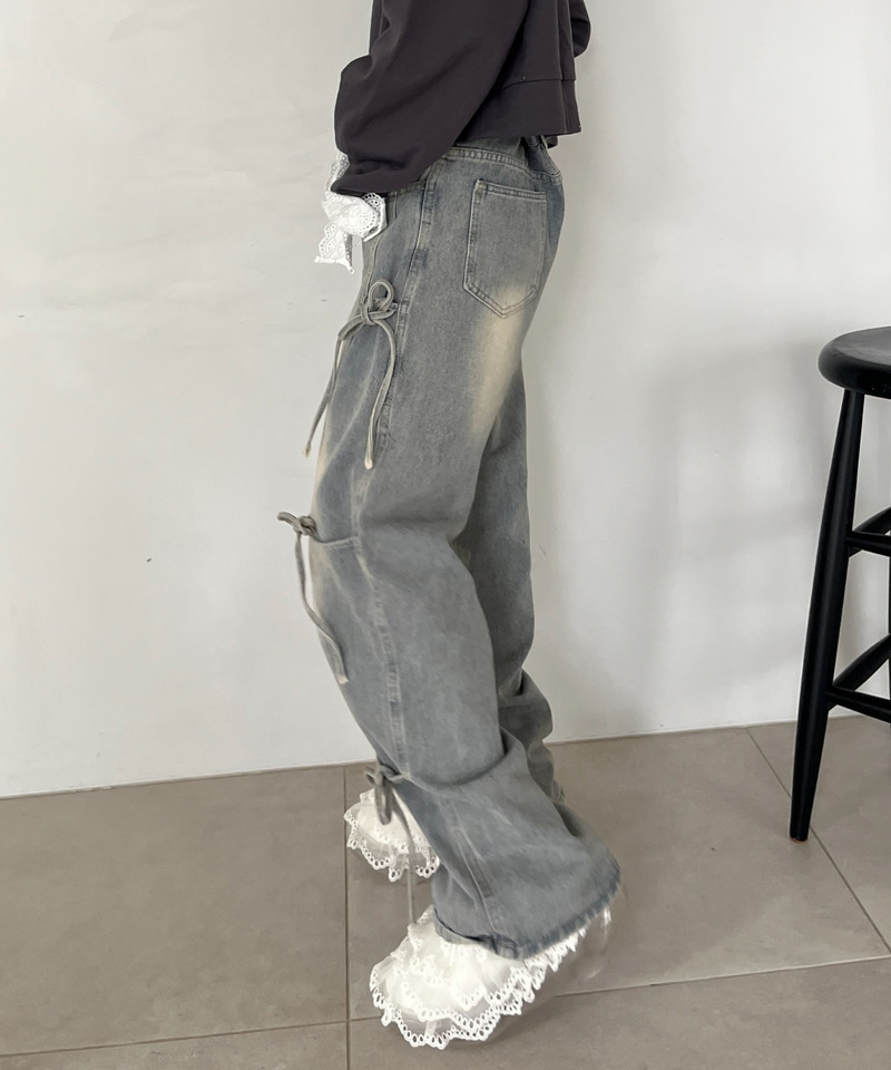 リボンデザインデニム 詳細画像 ブルー 28