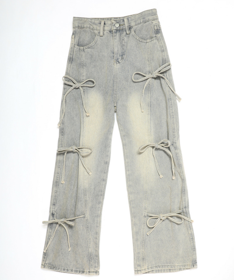 リボンデザインデニム 詳細画像 ブルー 30