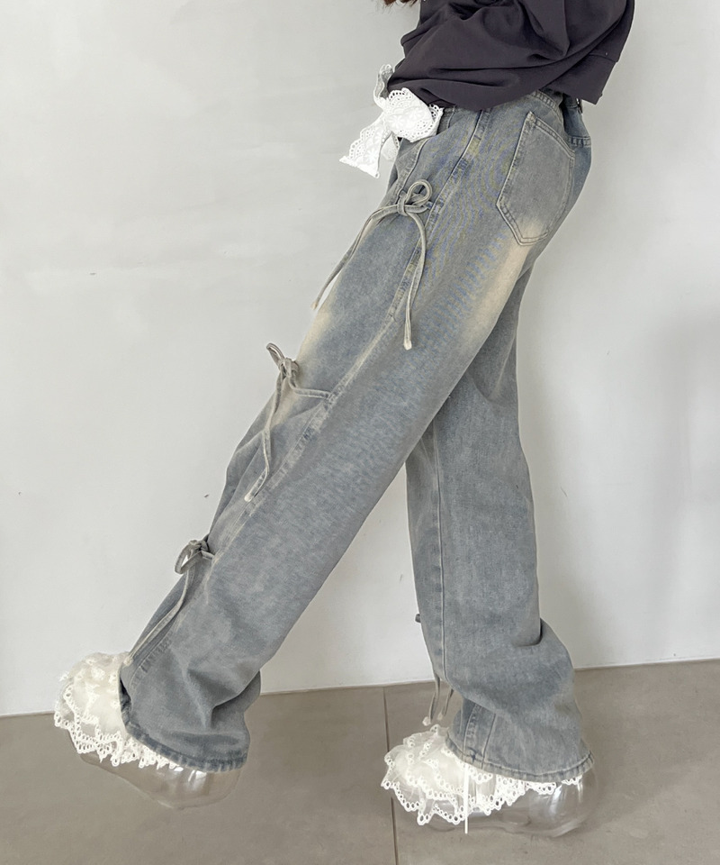 リボンデザインデニム 詳細画像 ブルー 6