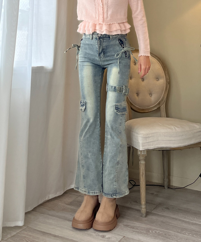 サイドベルトカーゴフレアデニム 詳細画像 BL 17