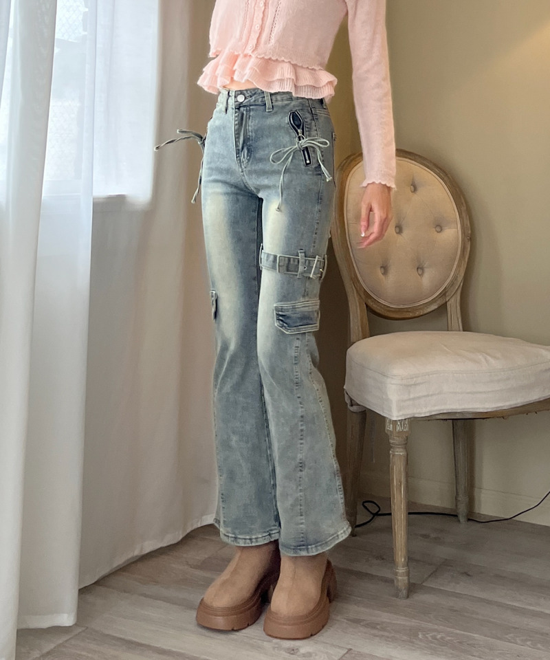 サイドベルトカーゴフレアデニム 詳細画像 BL 18