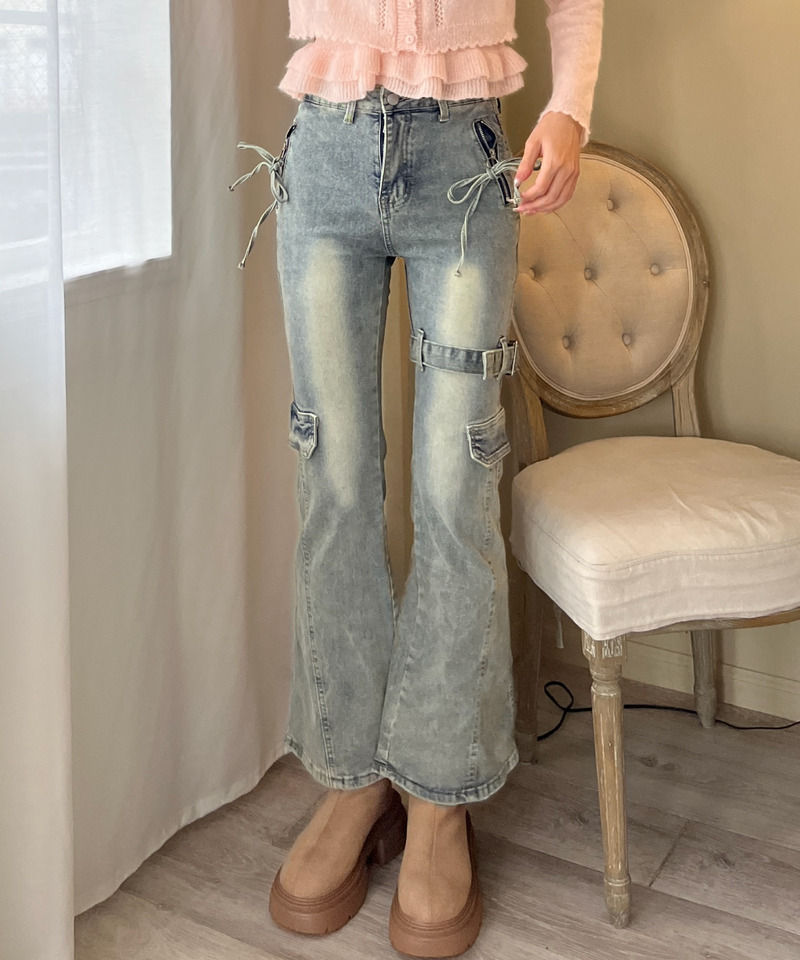 サイドベルトカーゴフレアデニム 詳細画像 BL 19