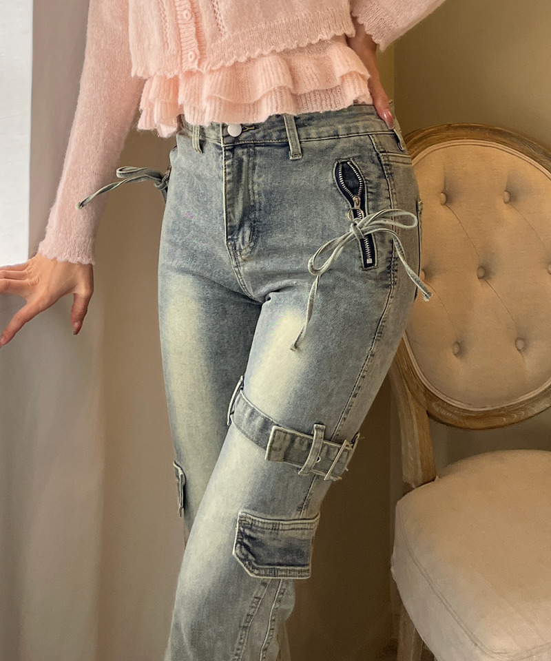 サイドベルトカーゴフレアデニム 詳細画像 BL 2