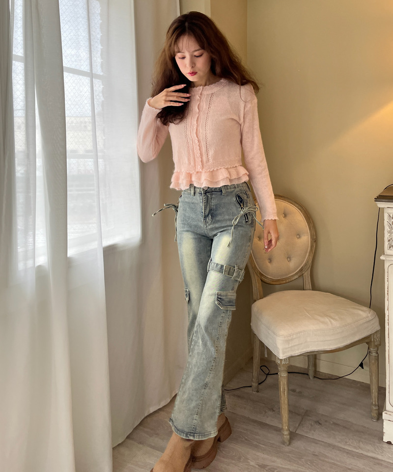 サイドベルトカーゴフレアデニム 詳細画像 BL 22