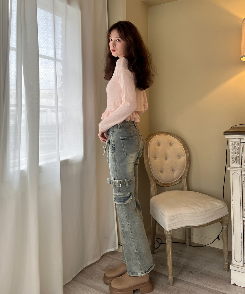 サイドベルトカーゴフレアデニム 詳細画像 BL 24