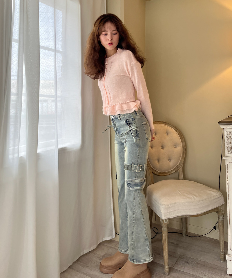 サイドベルトカーゴフレアデニム 詳細画像 BL 25