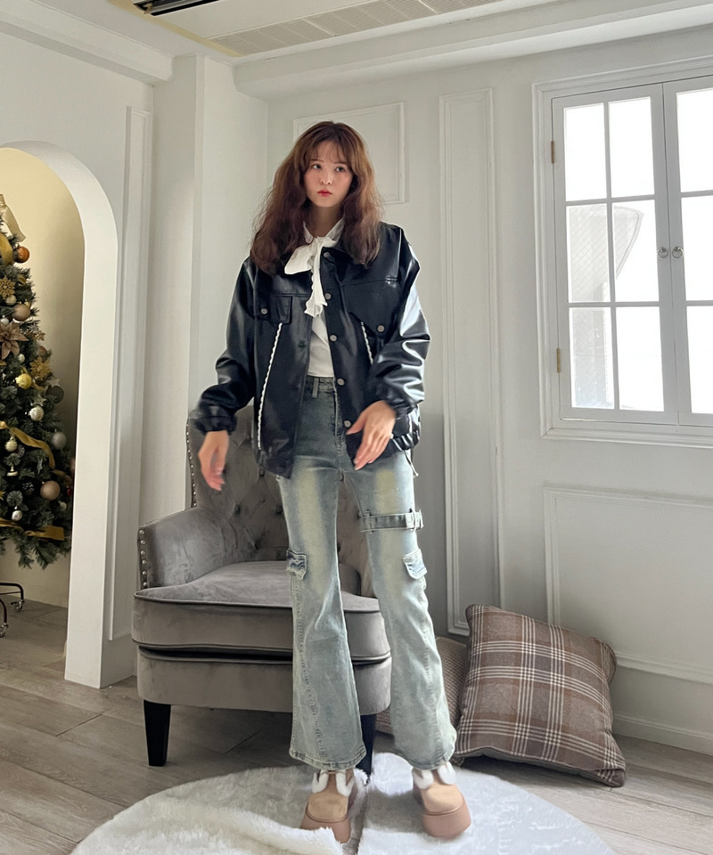 サイドベルトカーゴフレアデニム 詳細画像 BL 28