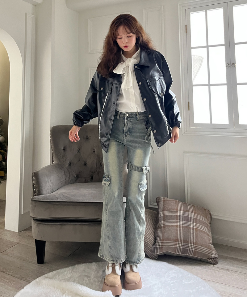 サイドベルトカーゴフレアデニム 詳細画像 BL 29