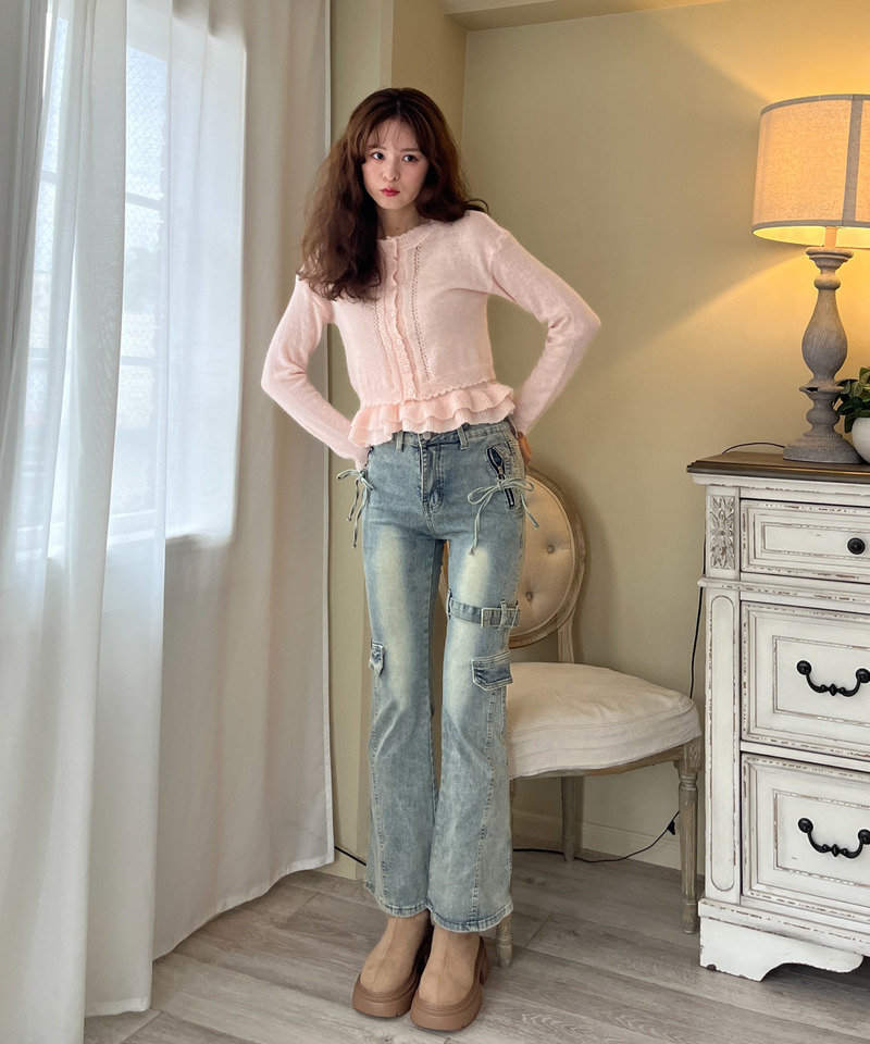 サイドベルトカーゴフレアデニム 詳細画像 BL 6