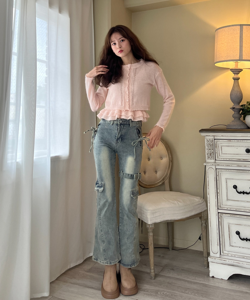 サイドベルトカーゴフレアデニム 詳細画像 BL 9