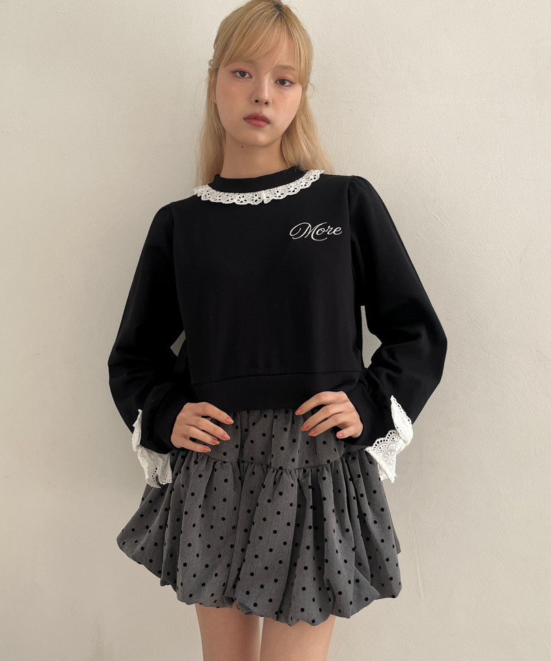 ドットバルーンスカート 詳細画像 グレー 2