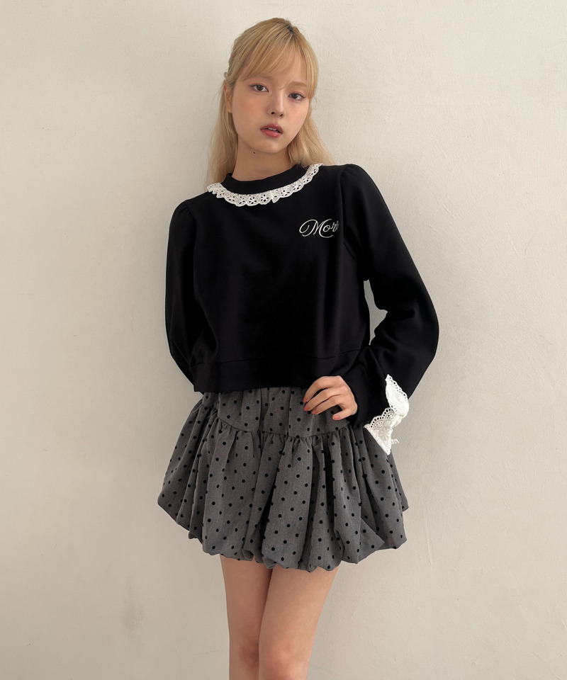 ドットバルーンスカート 詳細画像 グレー 3