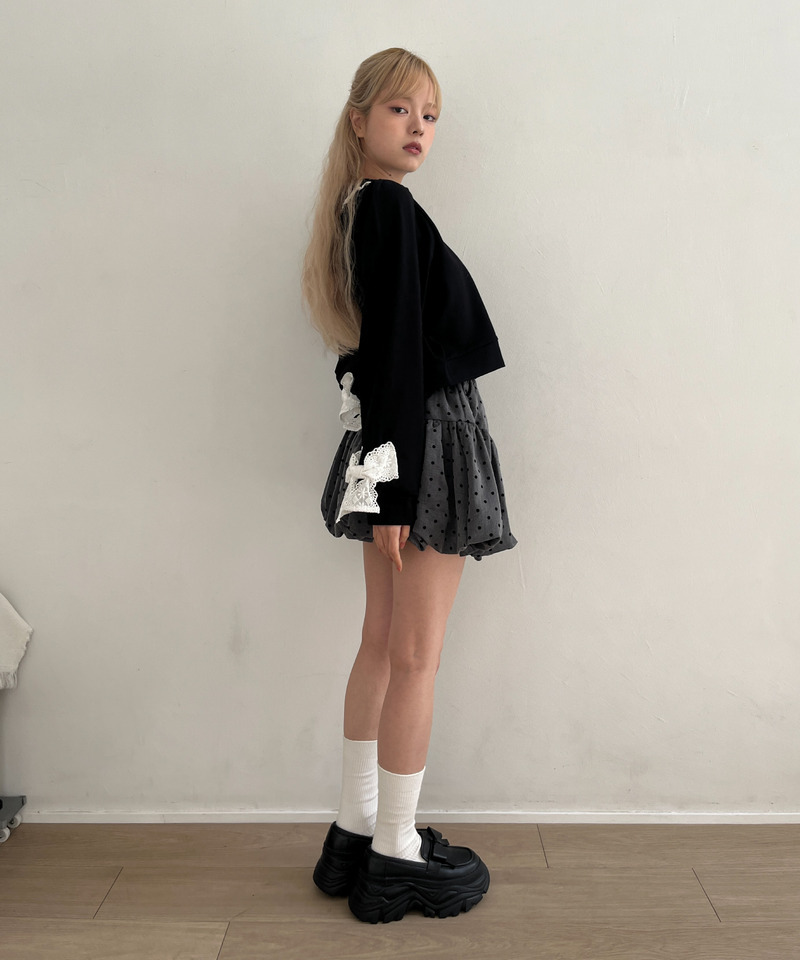 ドットバルーンスカート 詳細画像 グレー 8