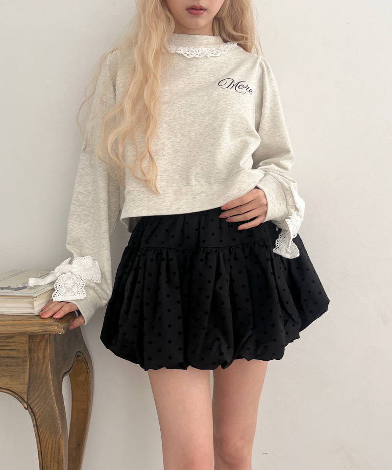 ドットバルーンスカート 詳細画像 ブラック 1