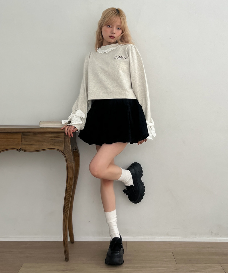 ドットバルーンスカート 詳細画像 ブラック 8