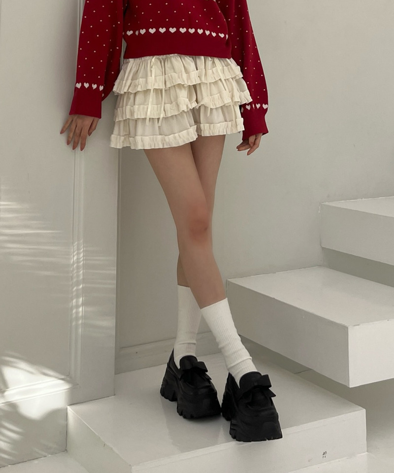 ベルベットフリルスカート 詳細画像 ベージュ 7