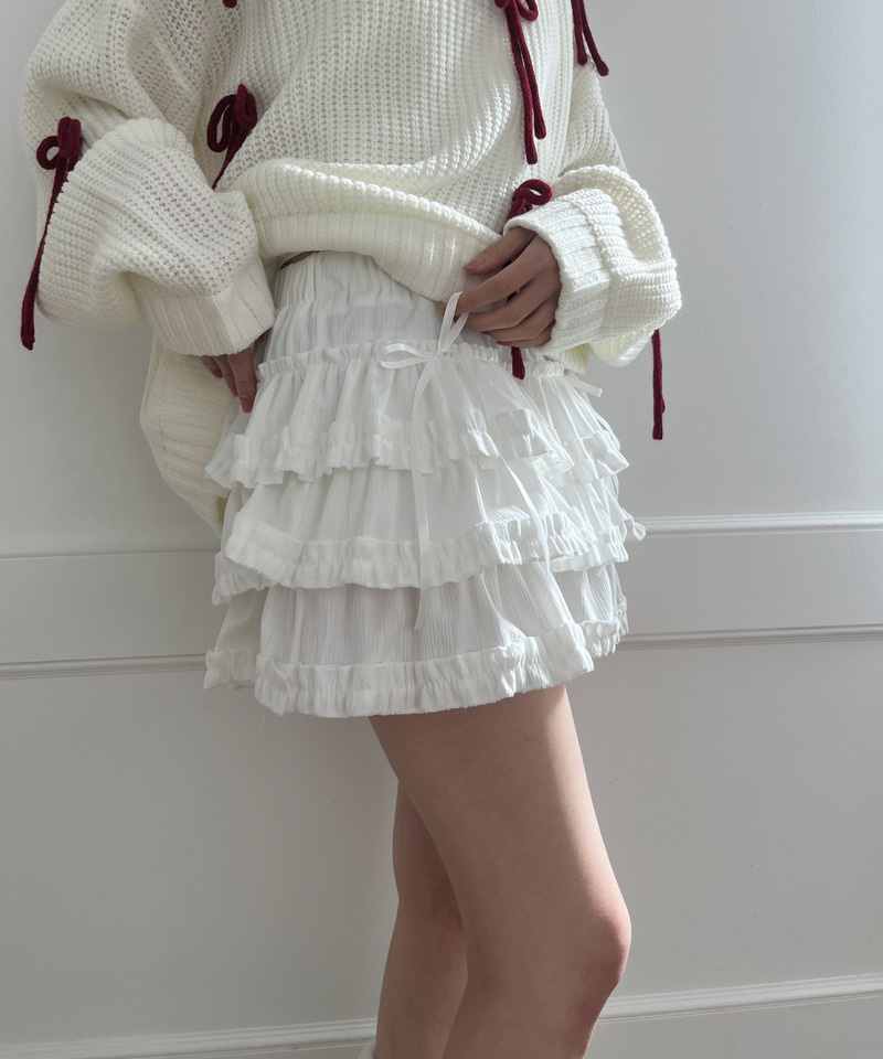 ベルベットフリルスカート 詳細画像 オフホワイト 11