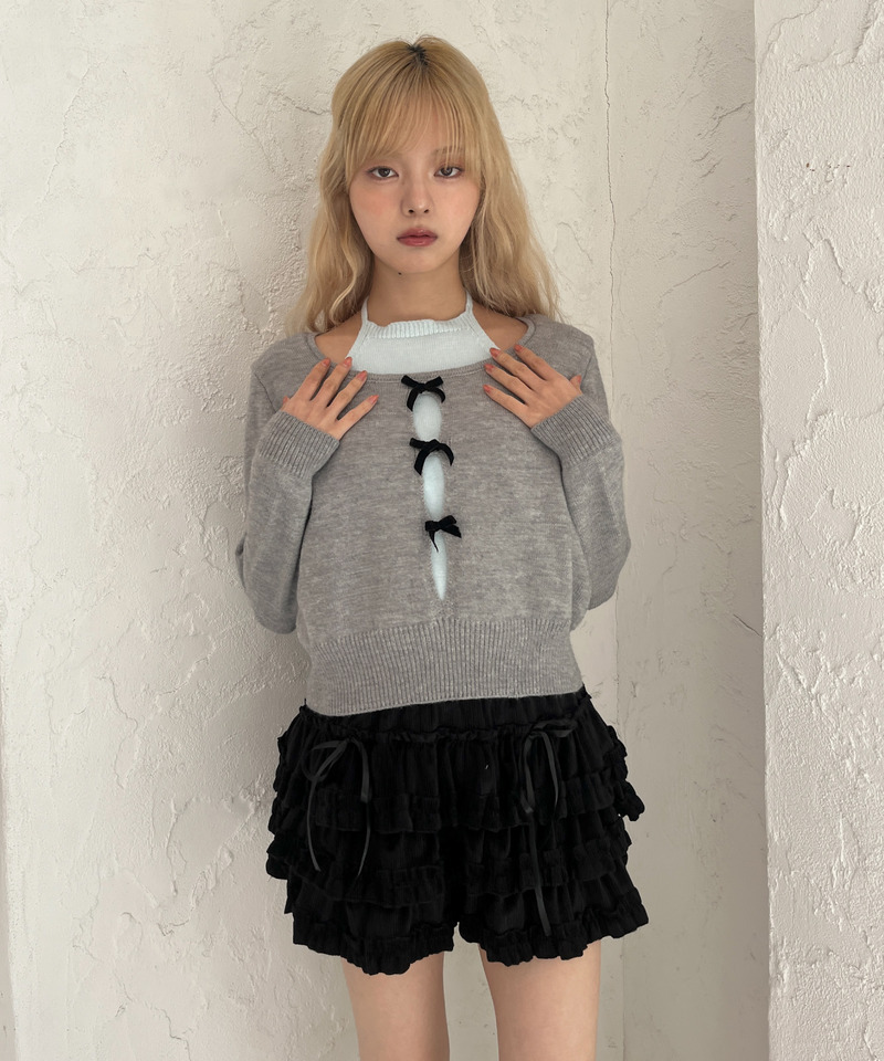 ベルベットフリルスカート 詳細画像 ブラック 11